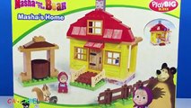 LA CASA DE MASHA OSO AYUDA A MASHA A CONSTRUIR SU CASA CON BLOQUES DE COSNTRUCCION PLAY BI