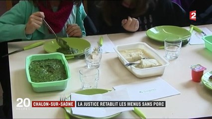 Chalon-sur-Saône : la justice rétablit les menus sans porc