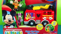Mickey Mouse Clubhouse Save the Day Fire Truck with Minnie Mouse House Having Play Doh Fir