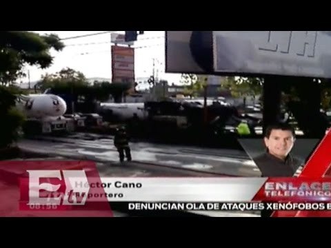 Volcadura de pipa provoca caos vial en Tlalnepantla / Ingrid Barrera
