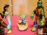 LEONARDO & PRINCESS JASMINE PLAY FIGHT YODA TEENAGE NINJA MUTANT TURTLES DISNEY STAR WARS THE FORCE AWAKENS , TOYS