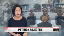 Japan refuses to accept petition filed by victims of wartime sexual slavery