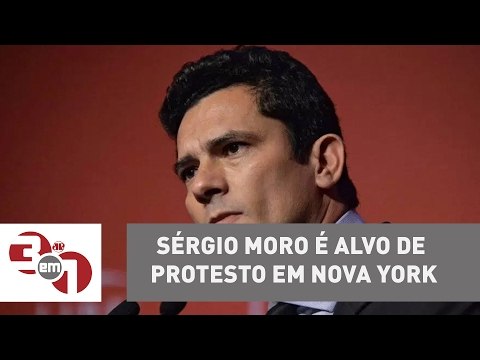 Sérgio Moro é alvo de protesto em Nova York