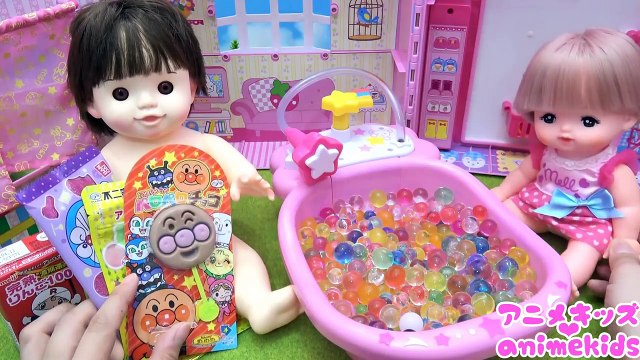 ぽぽちゃん おもちゃ メルちゃんとお風呂に入るよ❤ ぷよぷよボール オービーズ animekids アニメキッズ Mellchan Popchan Orbeez