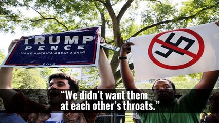 Protesters Flood Streets, and Trump Offers a Measure of Praise