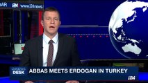 i24NEWS DESK | Abbas meets Erdogan in Turkey | Tuesday, August 29th 2017