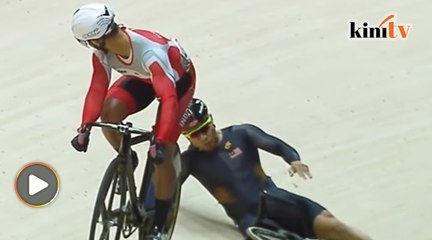 Walaupun terjatuh, Azizulhasni tetap kayuh untuk emas