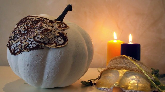 DIY Pumpkin Painted Decoration Without Carving