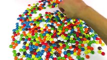 Learn To Count with Candy Numbers! Surprise Eggs Filled with Smarties Skittles and Candy C