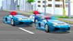 Learn Vehicles The POLICE CAR Racing w BAD CARS - Emergency Cars - Cars & Truck Cartoon