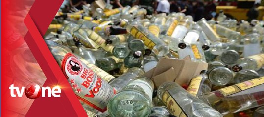 Polisi Grebek Gudang Miras di Tangerang Banten