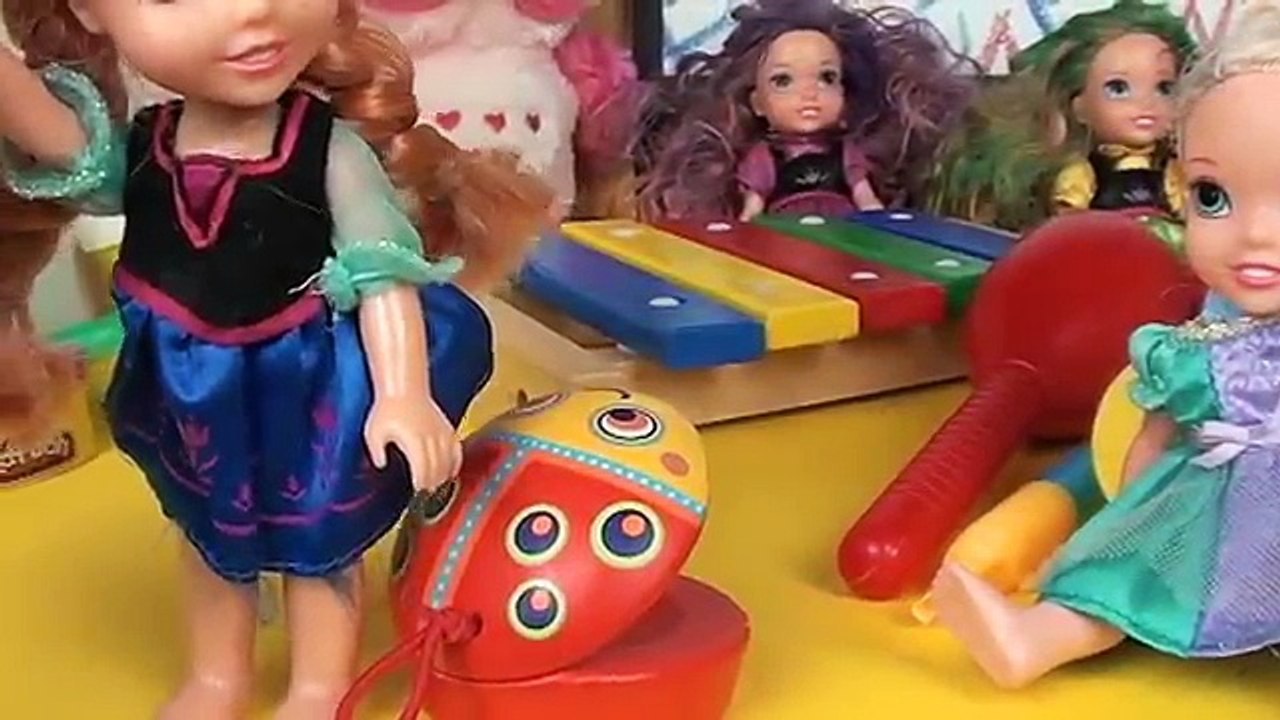 Anna and Elsa Toddlers Slime Elsya and Annya go to School Messy Art Class Doll Frozen Toys