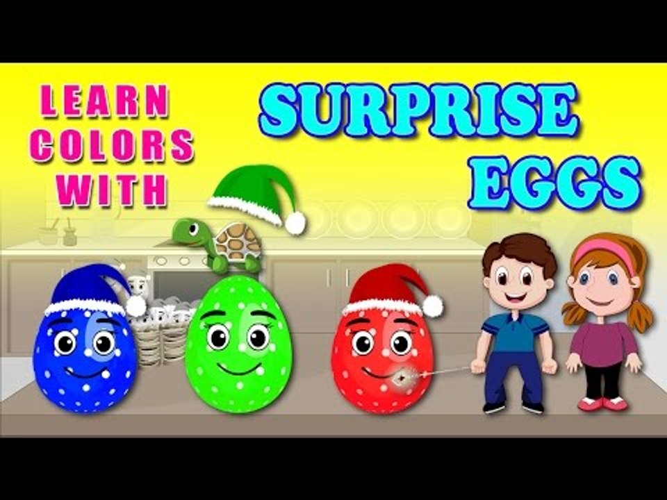 Learn colors with surprise eggs, Animated surpr...
