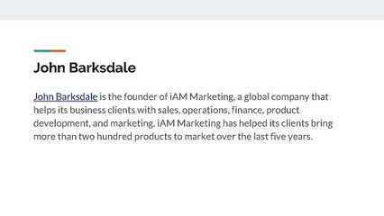 John Barksdale Said “I Made a Decision” and I was Home-Schooled