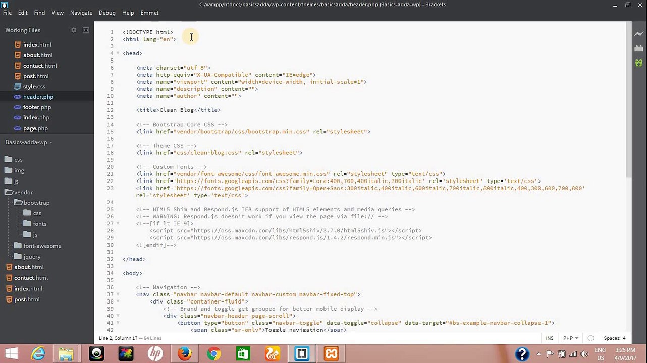 HTML to wordpress theme customization in Hindi/Urdu [Part 3]