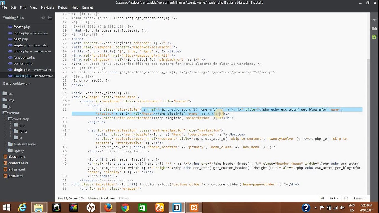 HTML to wordpress theme customization in Hindi/Urdu [Part 7]