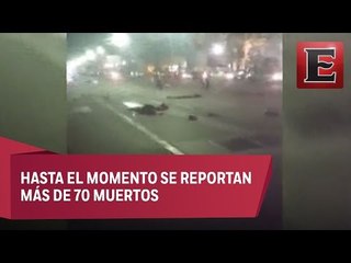 Trailer embiste a multitud que festejaba la toma de la Bastilla en Niza, Francia
