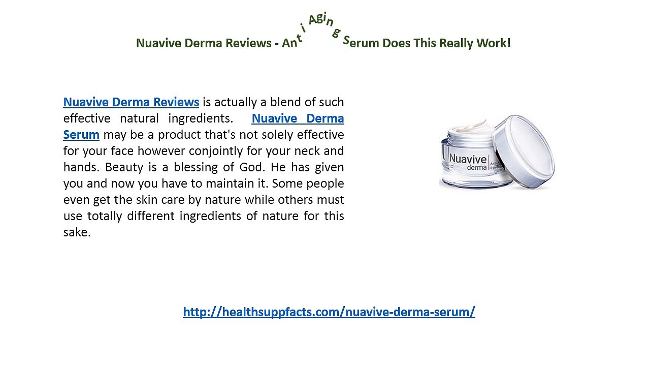 Nuavive Derma Reviews - Anti Aging Serum Does This Really Work!