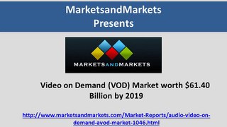 Video on Demand Market Grows Owning To Innovations In Technology 2020