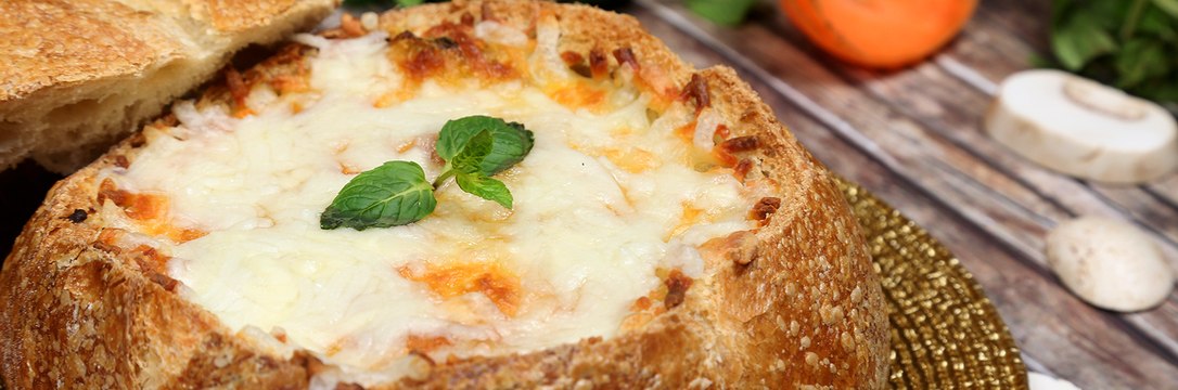 طريقة عمل وصفة زبدية الخبز بالمشروم الشهية بالفيديو