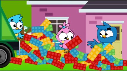 Birds Family Beetles in The Legs Eps Cartoon Animation Nursery Rhymes by Arnold Thurlow