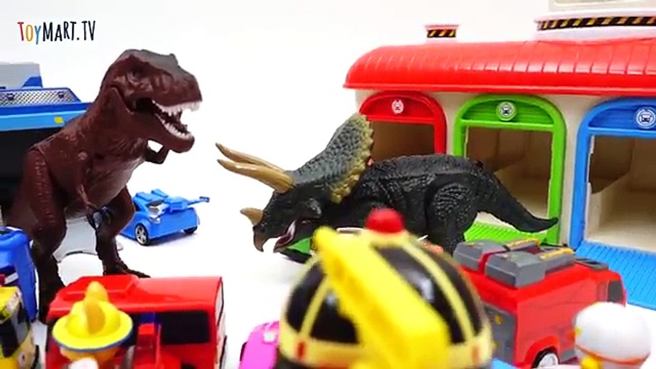 Voiture défaite dinosaures tournage le le le le la siffler jouet transformateur avec Voitures ~ Tayo Pororo
