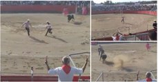 Ativista anti-touradas invade arena em protesto mas acaba colhido pelo touro que queria defender