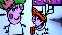 Actividades arte globos libro para colorear familia divertido Niños páginas cerdo real Peppa peppa