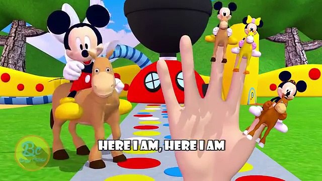 Mickey Mouse Clubhouse Riding Horse Finger Family | Nursery Rhymes | From Binggo Channel