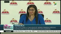 Delcy Rodríguez: Bloqueo financiero busca afectar a toda Venezuela
