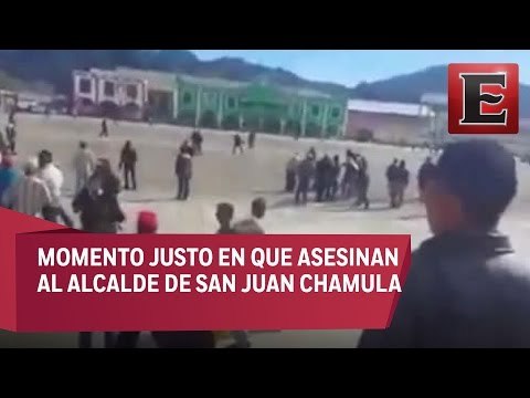 FUERTES IMÁGENES!! Momento justo en que asesinan al alcalde de San Juan Chamula