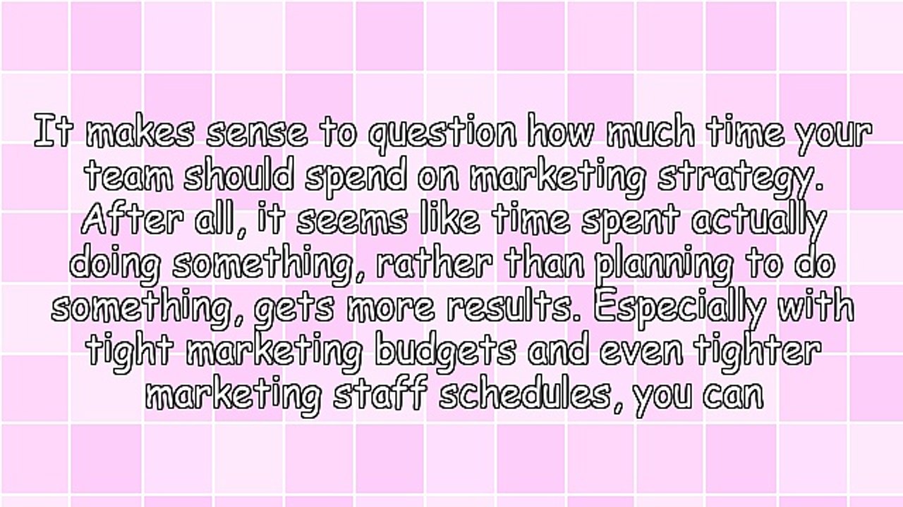 How Much Time Should You Spend on Marketing Strategy?