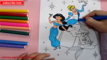 Cendrillon couleur coloration dessin pour jasmin enfants Princesse à Il Disney belle moana pages l