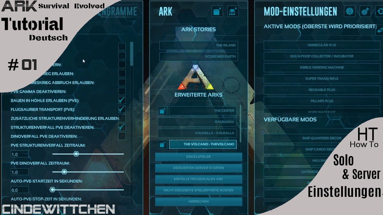 ARK Erklärt [How To] # 01 # Einstellungen im Solo und für Server # Update # Tutorial Deutsch