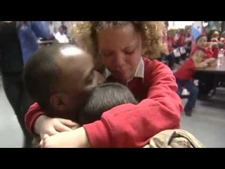 Tears Of Joy As Returning Soldier Surprises His Kids