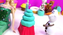 Anniversaire gâteau fièvre gelé parodie pâte à modeler Princesse reine bonhomme de neige Elsa anna playdoh olaf f