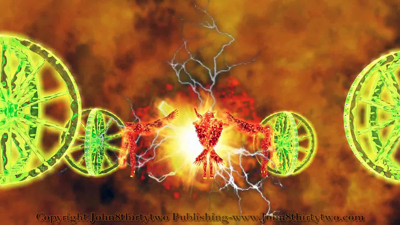 Visão de Ezequiel do trono de Deus Profeta Ezequiel 1 e 10.PortuguesBR_legendado.querubins._2017 08 22