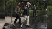 Melania Trump Takes Heat for Wearing Stilettos To Tour Houston Flood Zone | THR News