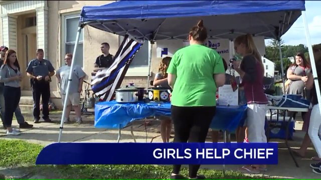 Young Girls` Food Stand Raises Money For Pennsylvania Police Chief Battling Cancer