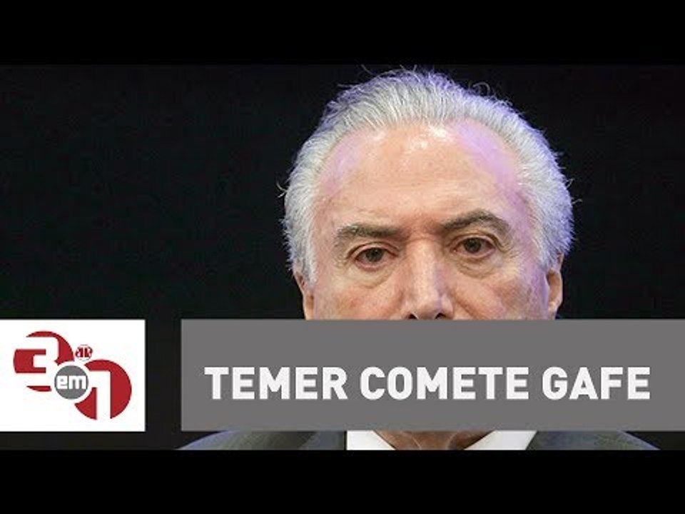 Temer comete gafe e diz que o governo tem feito “voltar o desemprego’’
