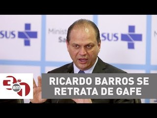 Descargar video: Ministro da Saúde Ricardo Barros se retrata de gafe com médicos