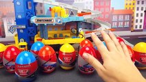 Des voitures défi des œufs énorme gonflable patrouille patte faire glisser jouets eau surprise, disney spide
