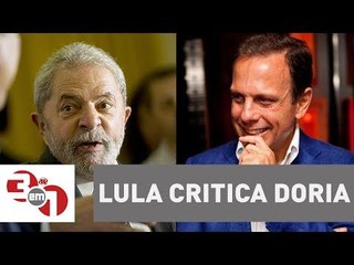 Ex-presidente Lula critica Doria e admite que pode ser impedido de concorrer em 2018