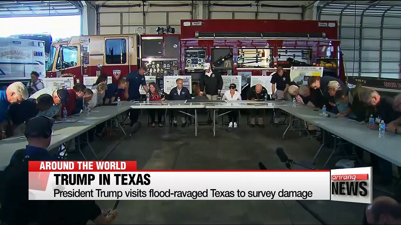 Trump visits flood-ravaged Texas