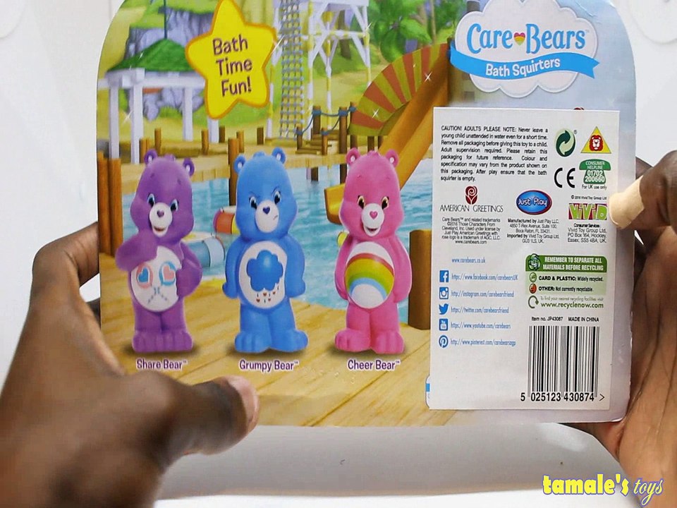 CARE BEARS BATH SQUIRTERS BATH TIME FUN REVIEW CHEER BEAR GRUMPY BEAR SHARE BEAR Toys BABY Videos