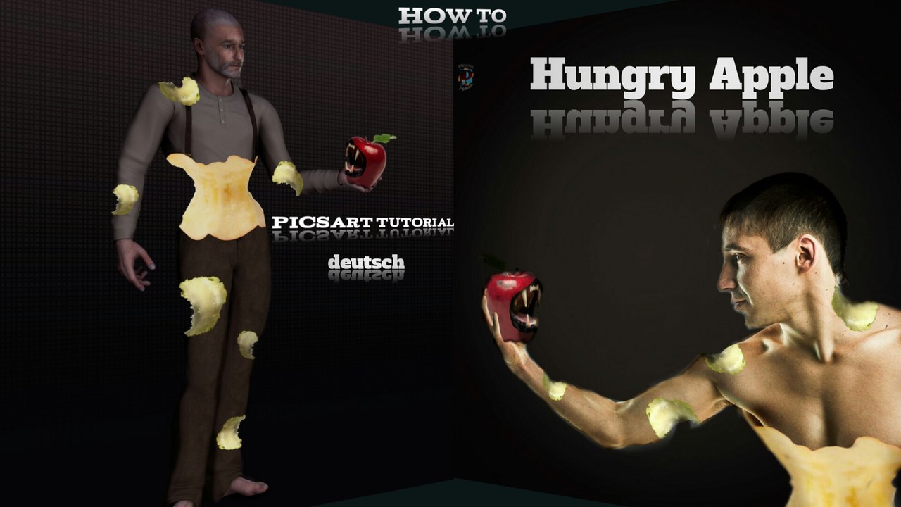 PicsArt Editing Tutorial ‘Hungry Apple’  deutsch @XxBA666xX