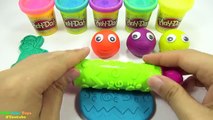 Learn Colours Play Doh Smiley Face Paw Patrol Elmo Peppa Molds Kinder Joy Mickey Mouse Sur