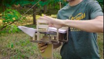 DIY Semi-Automatic Paper Plane Launcher from Cardboard at Home_HIGH