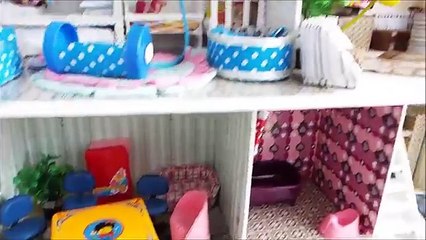 Домик для кукол с мебелью играем куклами распаковка игрушки doll House with furniture