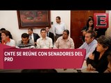 Maestros de la CNTE se reúnen con senadores del PRD
